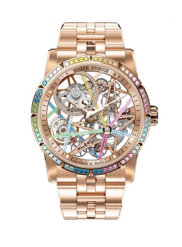 Roger Dubuis Excalibur Blacklight Rose Gold Rainbow
