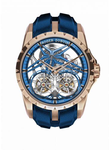 Roger Dubuis Excalibur Double Flying Tourbillon Rose Gold Blue