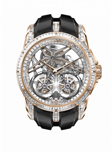 Roger Dubuis Excalibur Double Flying Tourbillon Rose Gold Grey Diamond