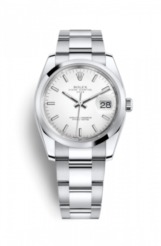 Rolex Oyster Perpetual Date 34 Stainless Steel Domed Oyster White