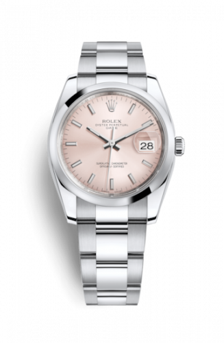 Rolex Oyster Perpetual Date 34 Stainless Steel Domed Oyster Pink