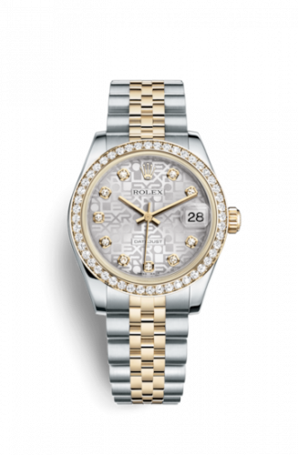 Rolex Datejust 31 Rolesor Yellow Diamond Jubilee Silver Computer