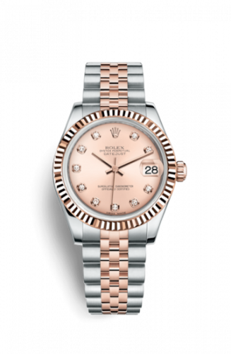 Rolex Datejust 31 Rolesor Everose Fluted Jubilee Pink Diamond