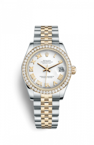 Rolex Datejust 31 Rolesor Yellow Diamond Jubilee White Roman