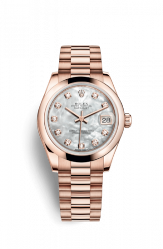 Rolex Datejust 31 Everose Domed President MOP