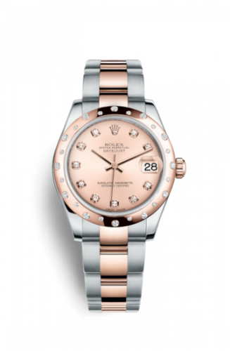 Rolex Datejust 31 Rolesor Everose Domed Diamond Oyster Pink Diamond