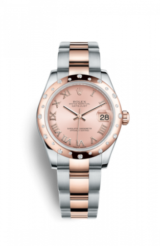 Rolex Datejust 31 Rolesor Everose Domed Diamond Oyster Pink Roman