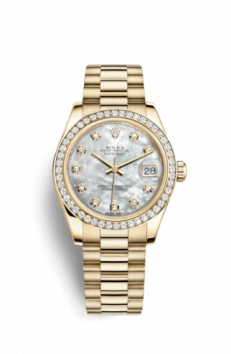 Rolex Datejust 31 Yellow Gold Diamond President MOP