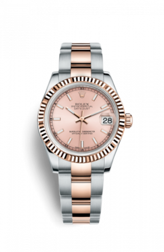 Rolex Datejust 31 Rolesor Everose Fluted Oyster Pink