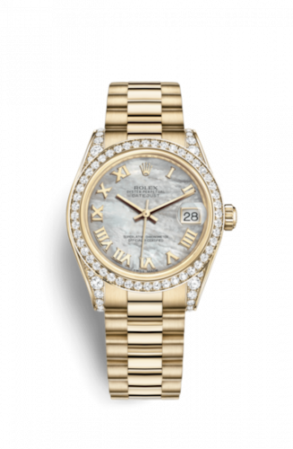 Rolex Datejust 31 Yellow Gold Diamond President MOP Roman