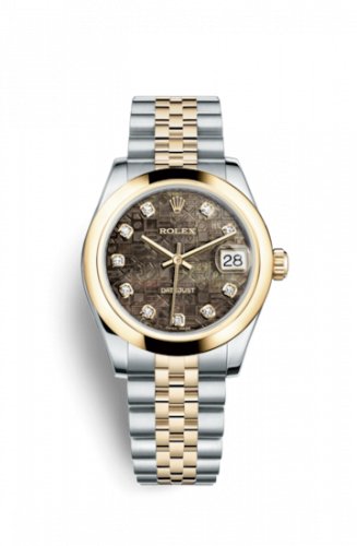 Rolex Datejust 31 Rolesor Yellow Domed Jubilee Black MOP Computer