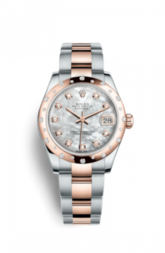 Rolex Datejust 31 Rolesor Everose Domed Diamond Oyster MOP