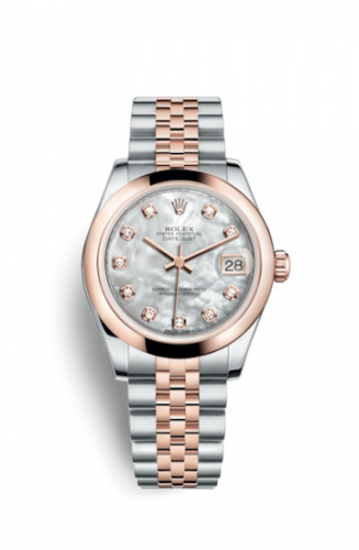Rolex Datejust 31 Rolesor Everose Domed Jubilee MOP