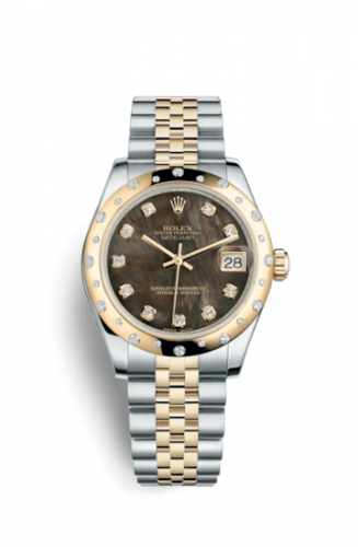 Rolex Datejust 31 Rolesor Yellow Domed Diamond Jubilee Black MOP
