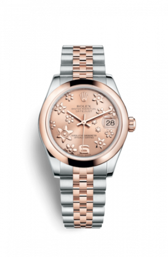 Rolex Datejust 31 Rolesor Everose Domed Jubilee Pink Floral