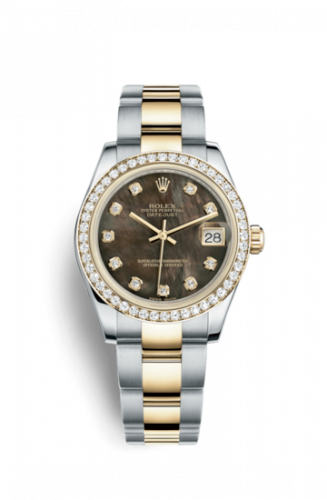 Rolex Datejust 31 Rolesor Yellow Diamond Oyster Black MOP