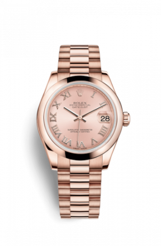 Rolex Datejust 31 Everose Domed President Pink Roman