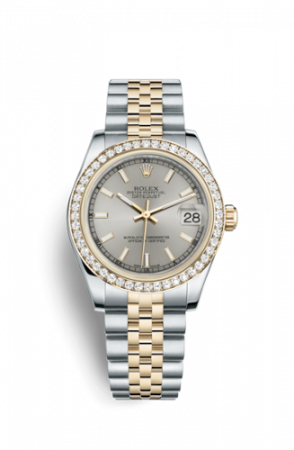 Rolex Datejust 31 Rolesor Yellow Diamond Jubilee Silver