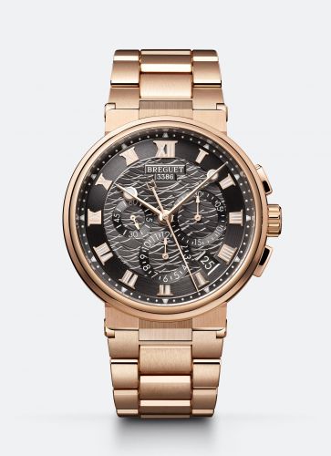 Breguet Marine Chronograph 5527 Rose Gold Grey Bracelet
