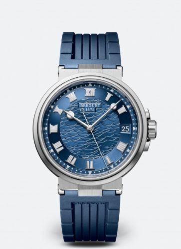 Breguet Marine 5517 White Gold Blue Rubber