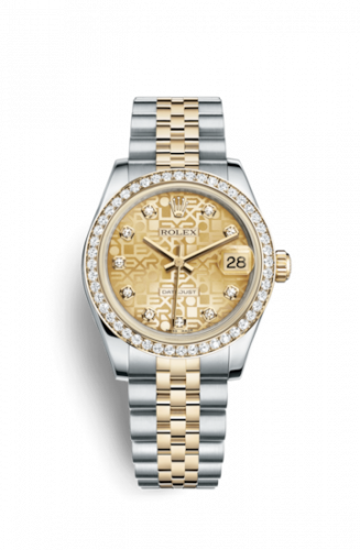 Rolex Datejust 31 Rolesor Yellow Diamond Jubilee Champagne Computer