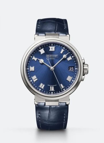 Breguet Marine 5517 Titanium Blue Alligator