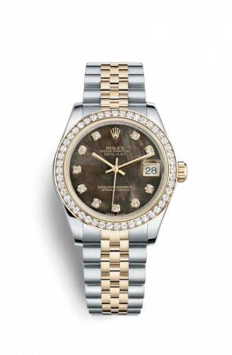 Rolex Datejust 31 Rolesor Yellow Diamond Jubilee Black MOP
