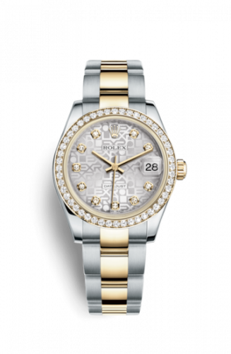 Rolex Datejust 31 Rolesor Yellow Diamond Oyster Silver Computer