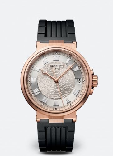 Breguet Marine 5517 Rose Gold Silver Rubber