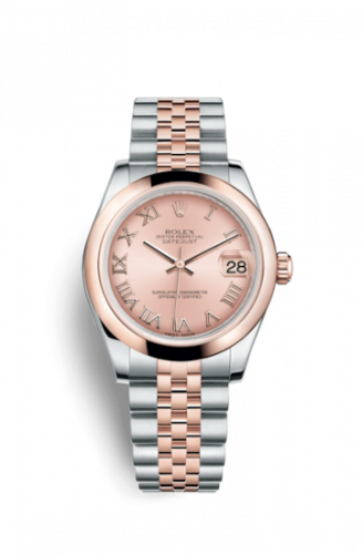 Rolex Datejust 31 Rolesor Everose Domed Jubilee Pink Roman