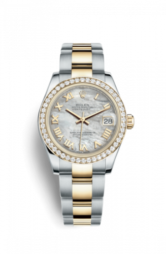 Rolex Datejust 31 Rolesor Yellow Diamond Oyster MOP Roman