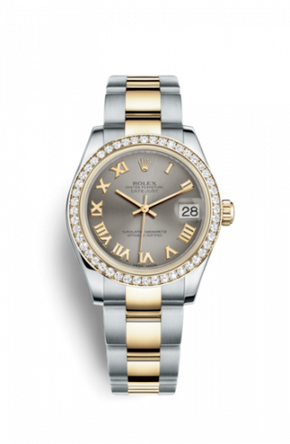 Rolex Datejust 31 Rolesor Yellow Diamond Oyster Steel Roman
