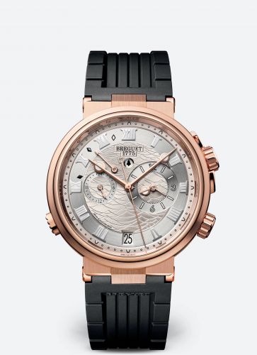 Breguet Marine Alarme Musicale Rose Gold Silver Rubber