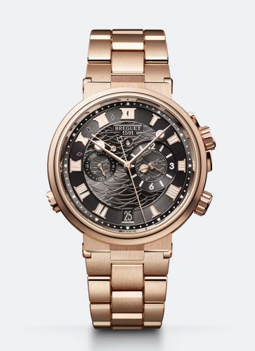 Breguet Marine Alarme Musicale Rose Gold Grey Bracelet