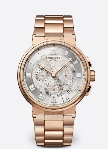 Breguet Marine Chronograph 5527 Rose Gold Silver Bracelet