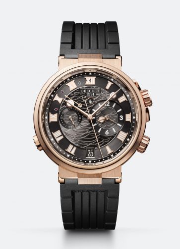 Breguet Marine Alarme Musicale Rose Gold Grey Rubber