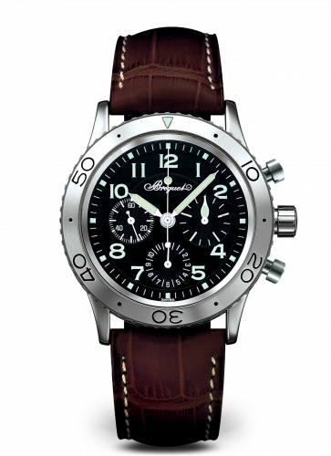 Breguet Type XX Stainless Steel Black Alligator