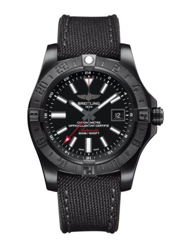Breitling Avenger II GMT Black Steel Volcano Black Military