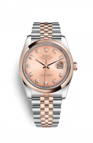 Rolex Datejust 36 Rolesor Everose Domed Jubilee Pink Diamond