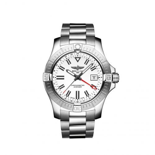 Breitling Avenger Automatic GMT 43 Stainless Steel White Bracelet