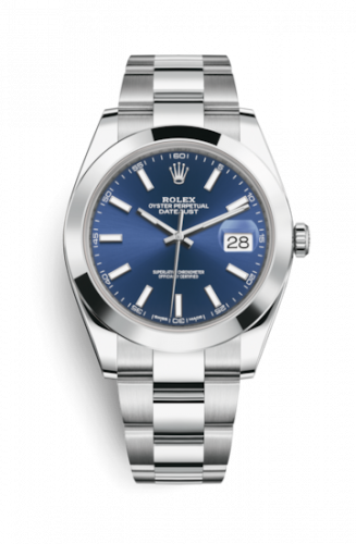 Rolex Datejust 41 Stainless Steel Smooth Oyster Blue