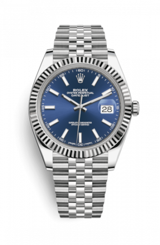 Rolex Datejust 41 Stainless Steel Fluted Jubilee Blue