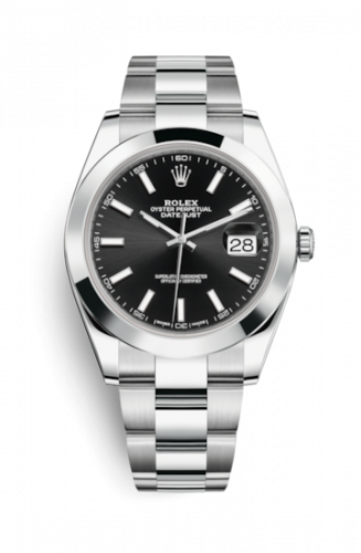 Rolex Datejust 41 Stainless Steel Smooth Oyster Black