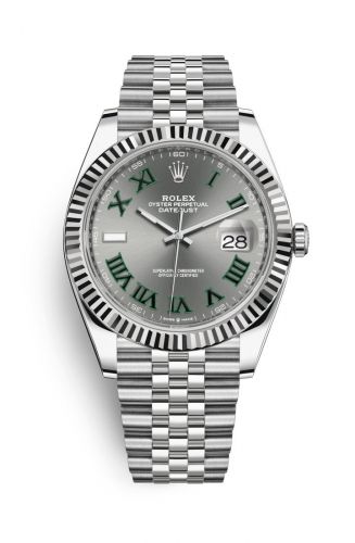 Rolex Datejust 41 Stainless Steel Fluted Slate - Roman Jubilee