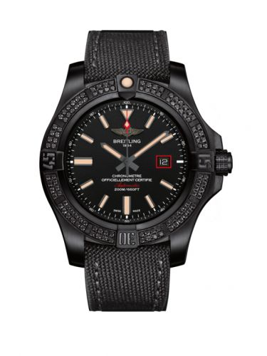 Breitling Avenger Blackbird 44 Black Titanium Diamond Volcano Black Military