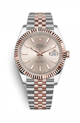 Rolex Datejust 41 Rolesor Everose Fluted Jubilee Sundust
