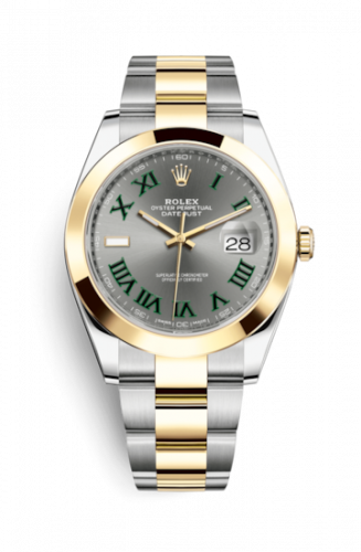 Rolex Datejust 41 Rolesor Yellow Smooth Oyster Slate - Roman