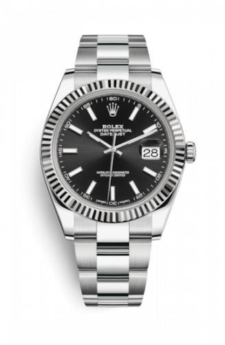 Rolex Datejust 41 Stainless Steel Fluted Oyster Black