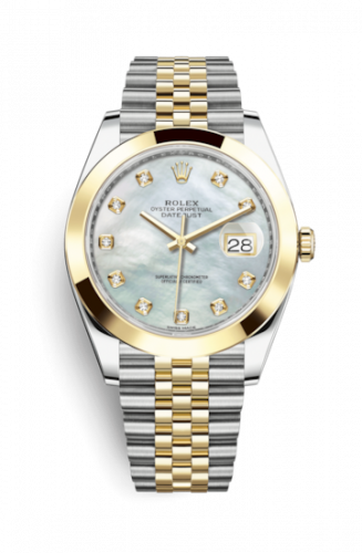 Rolex Datejust 41 Rolesor Yellow Smooth Jubilee MOP