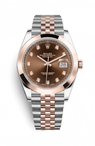 Rolex Datejust 41 Rolesor Everose Smooth Jubilee Chocolate - Diamond